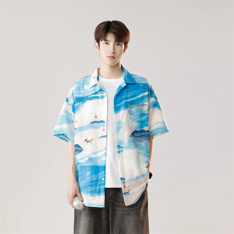 GOOSELIAR Shirts Unisex Shibuya Blue-3