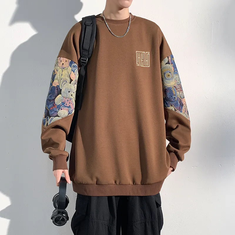 GOOSELIAR Loose Fit Crew Neck Top Sweatshirt Unisex-17