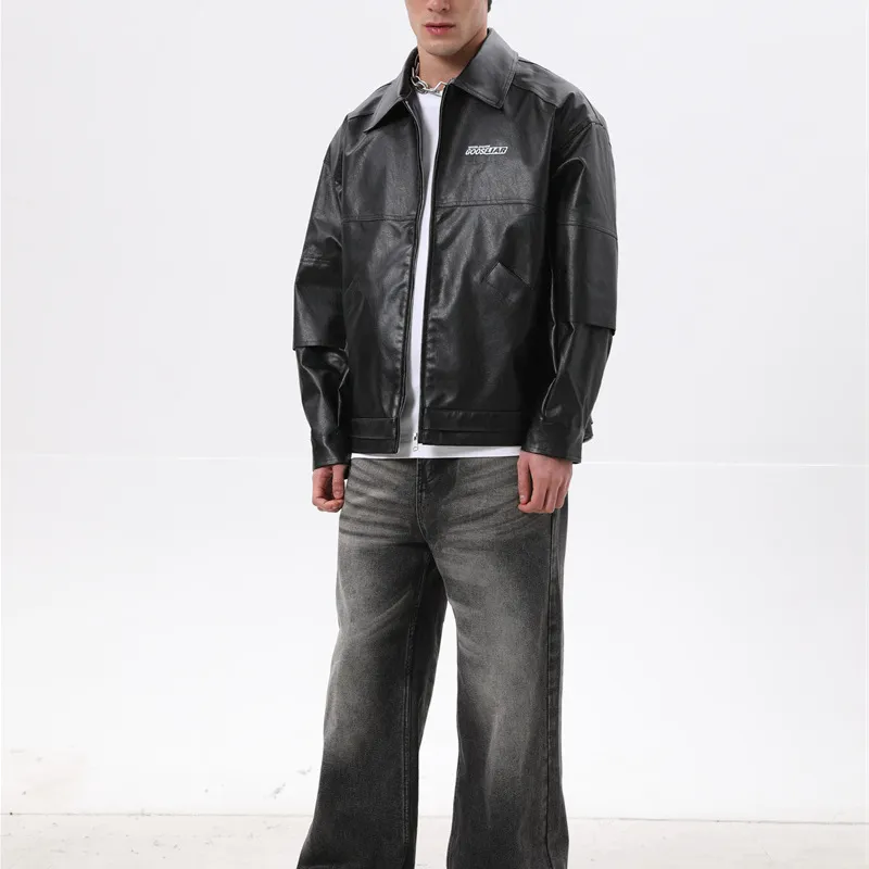 GOOSELIAR Leather Jackets Coats Unisex-3
