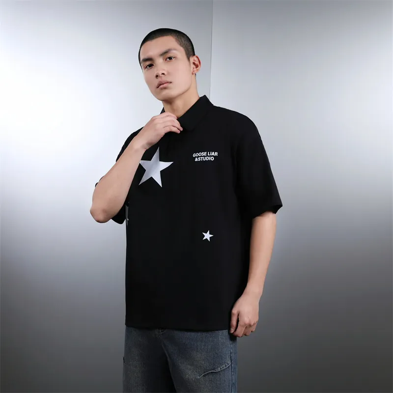 GOOSELIAR Short-Sleeved Polo Shirt T-Shirt Unisex-3