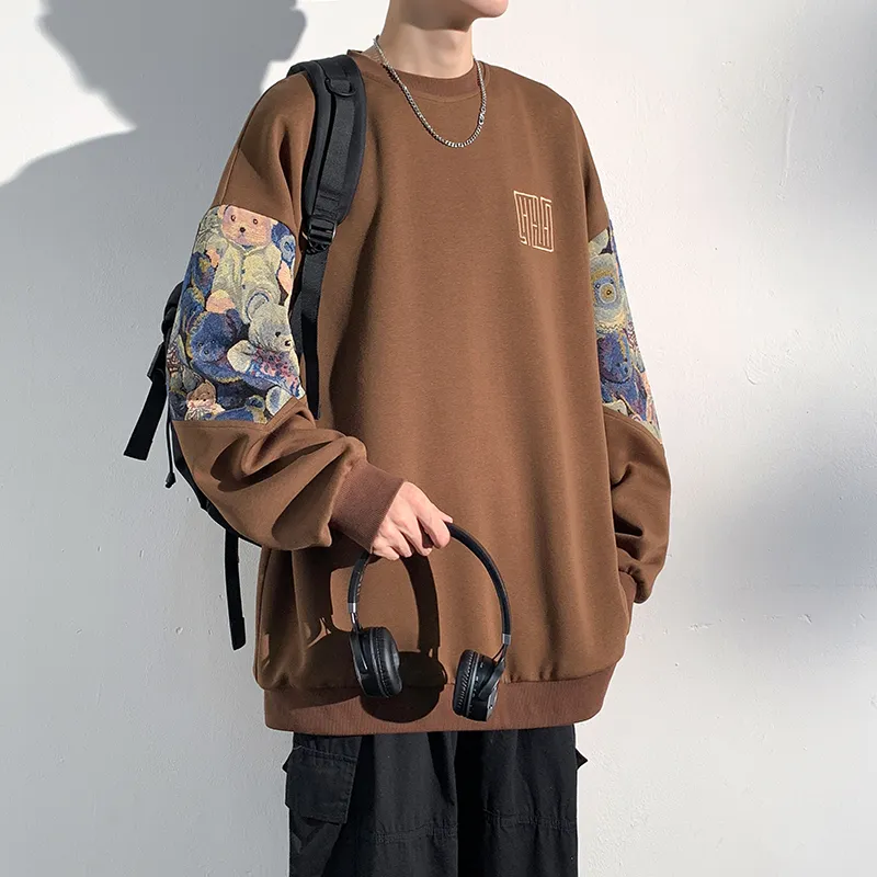 GOOSELIAR Loose Fit Crew Neck Top Sweatshirt Unisex-16