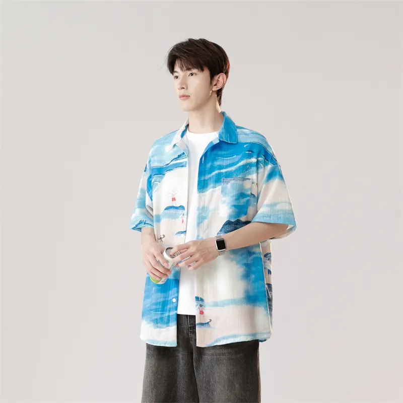 GOOSELIAR Shirts Unisex Shibuya Blue-5