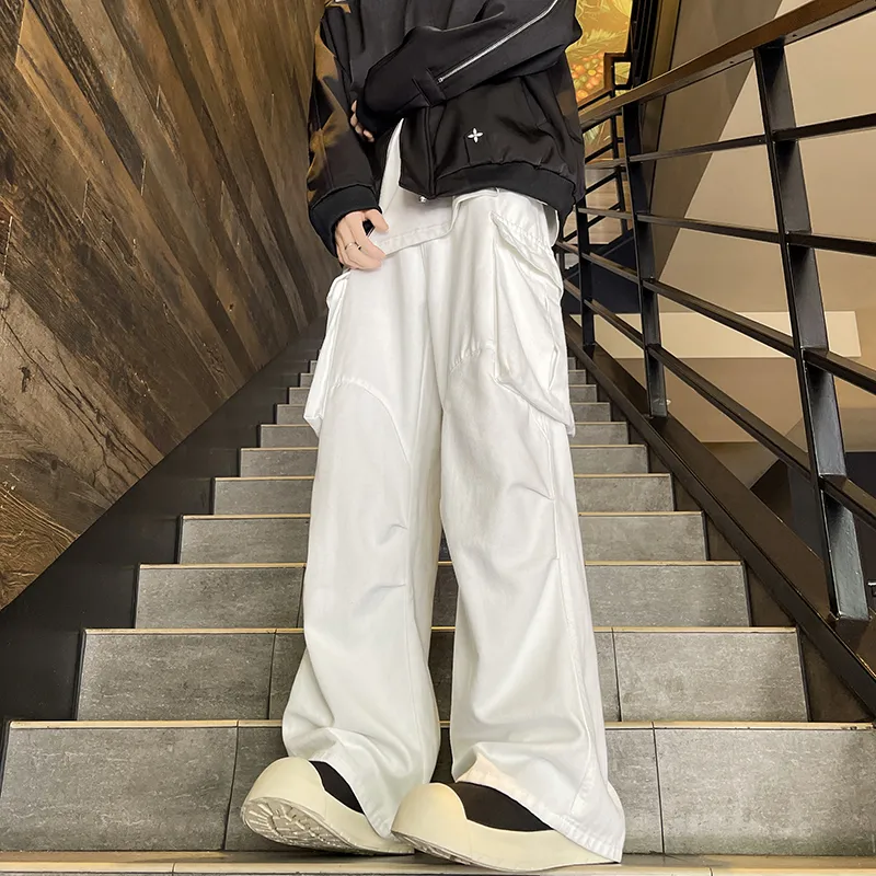 GOOSELIAR Jeans Unisex White-5