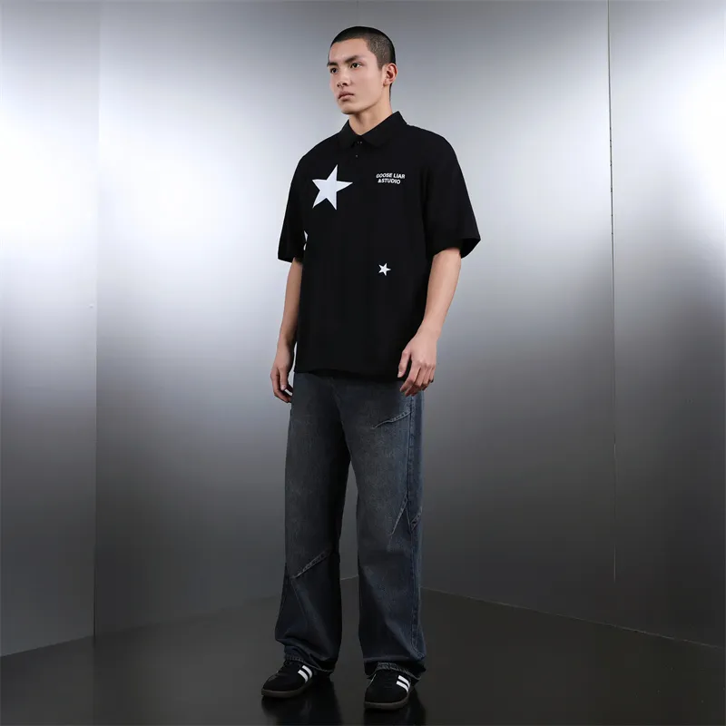 GOOSELIAR Short-Sleeved Polo Shirt T-Shirt Unisex-4