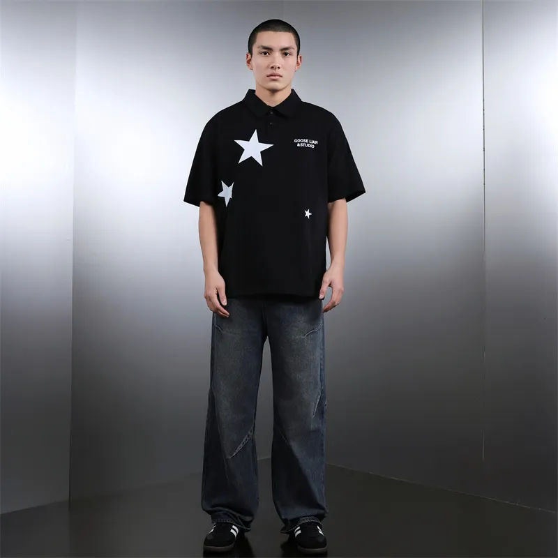 GOOSELIAR Short-Sleeved Polo Shirt T-Shirt Unisex-2