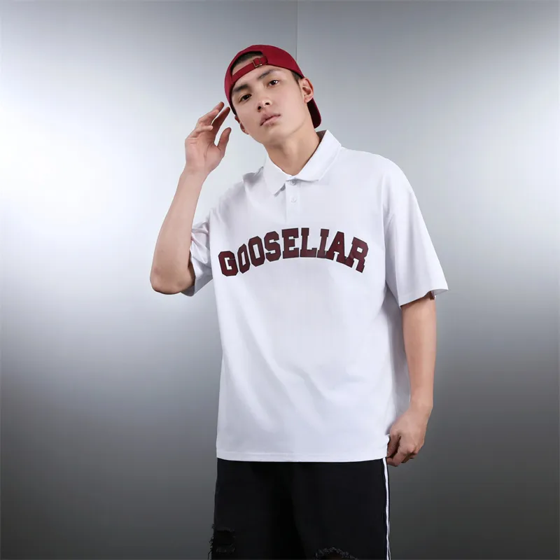 GOOSELIAR Short-Sleeved Polo Shirt Top Unisex-2