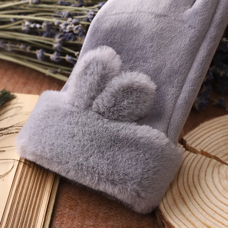 NANJIREN Thickened Knit Gloves Women's-5