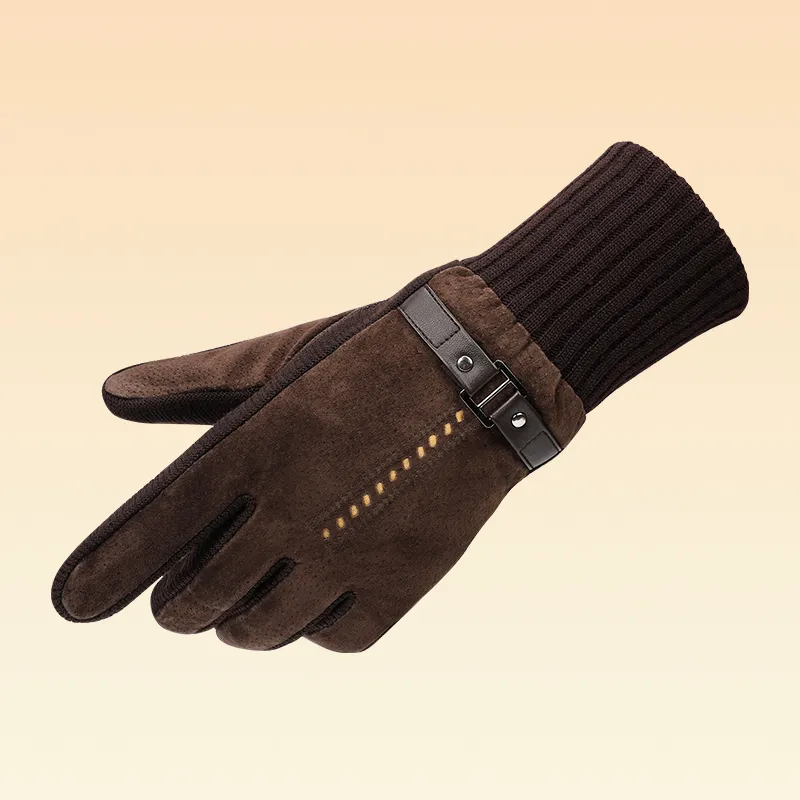 NANJIREN Pigskin Warm Gloves Men's-3