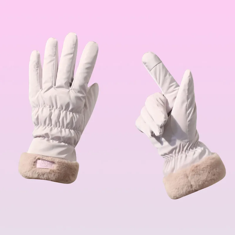 NANJIREN Thickened Warm Gloves Women's-5