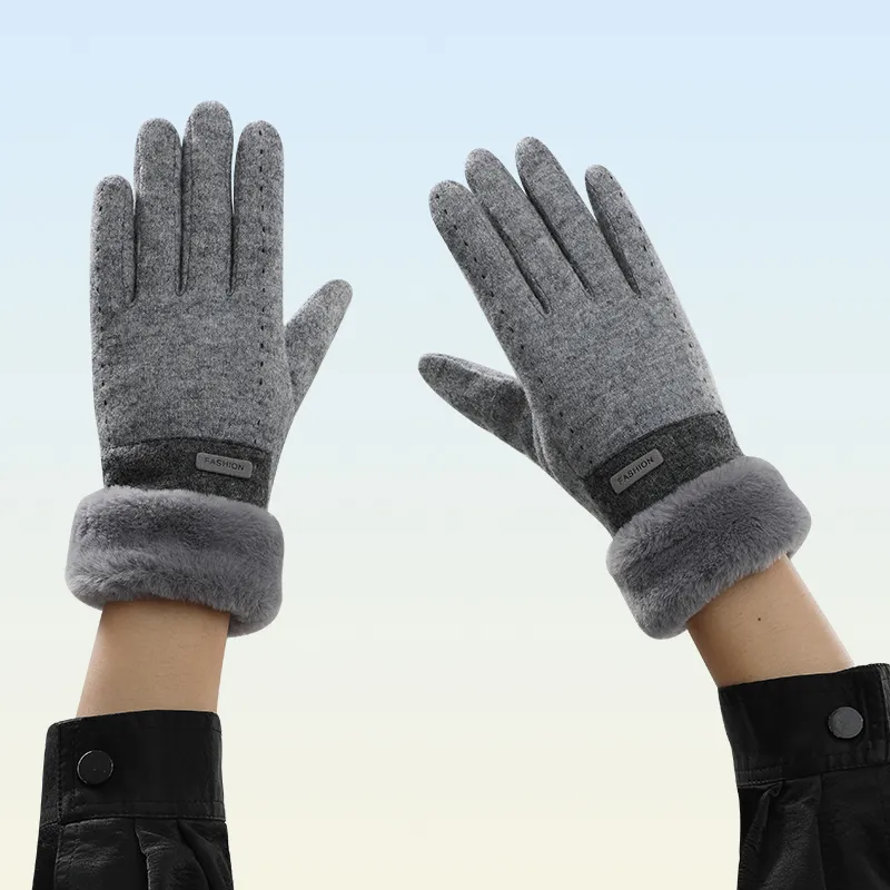 NANJIREN Wool Warm Gloves Women's-2