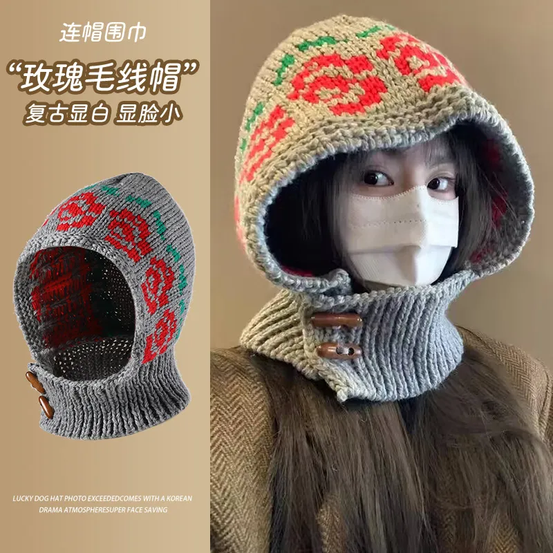 NANJIREN Knitted Fabric Beanie Women's-4
