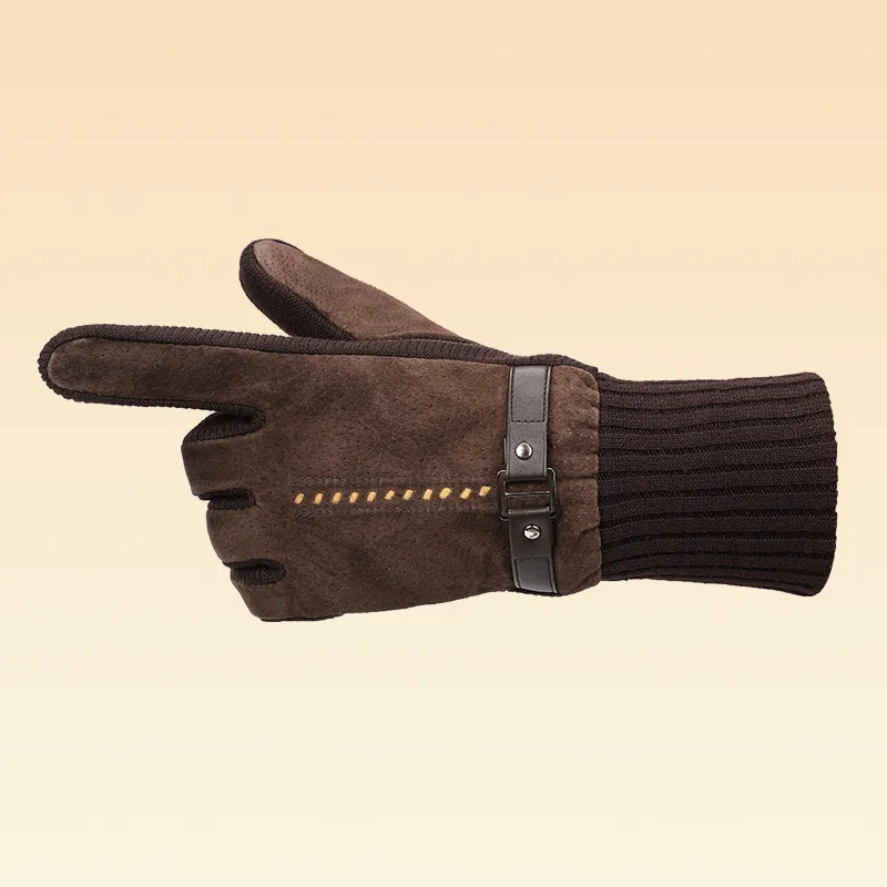 NANJIREN Pigskin Warm Gloves Men's-2