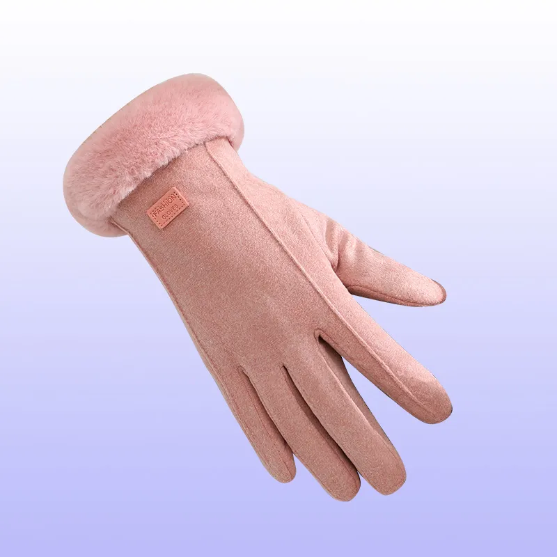 NANJIREN Thickened Warm Gloves Women's-5