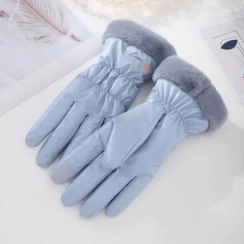 NANJIREN Thickened Warm Gloves Women's-5