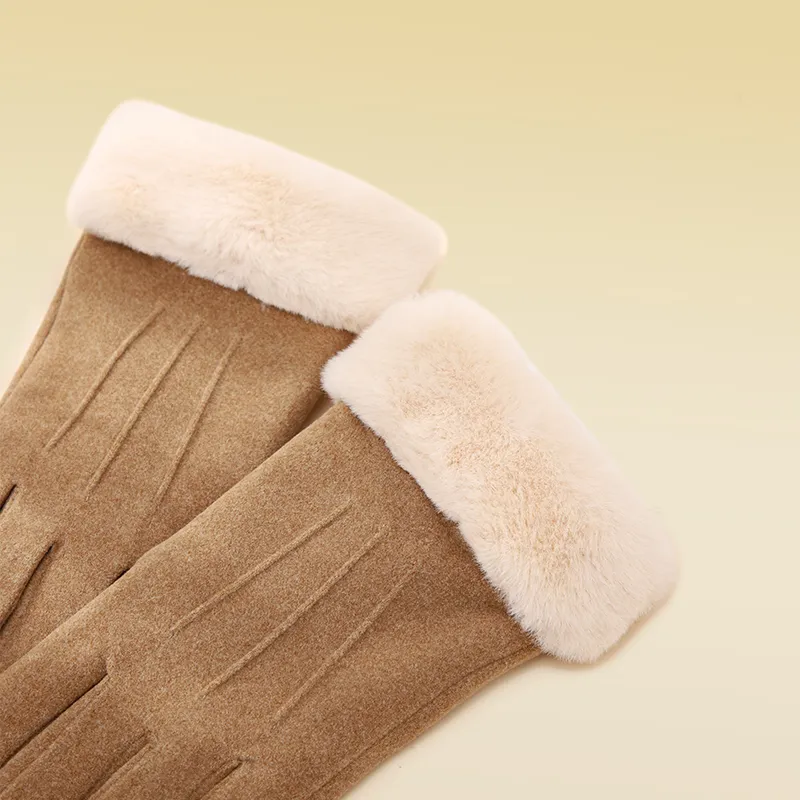 NANJIREN Thickened Knit Gloves Women's-3