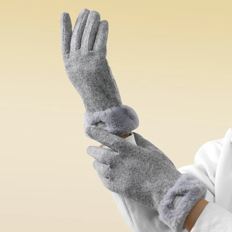 NANJIREN Wool Knit Gloves Women's-4