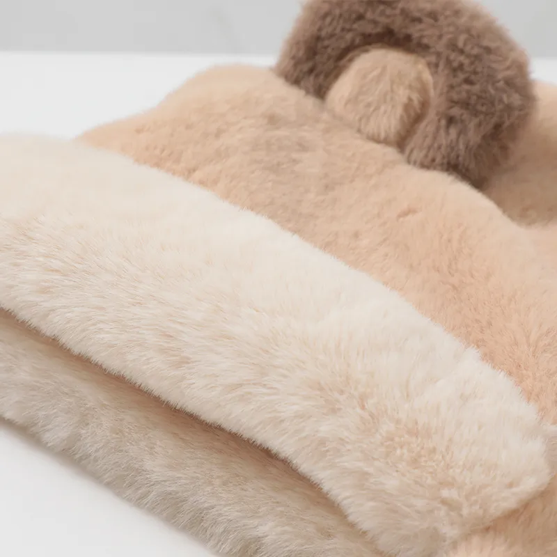 NANJIREN Thickened Hoods & Plush Hats Women's White/Beige-6