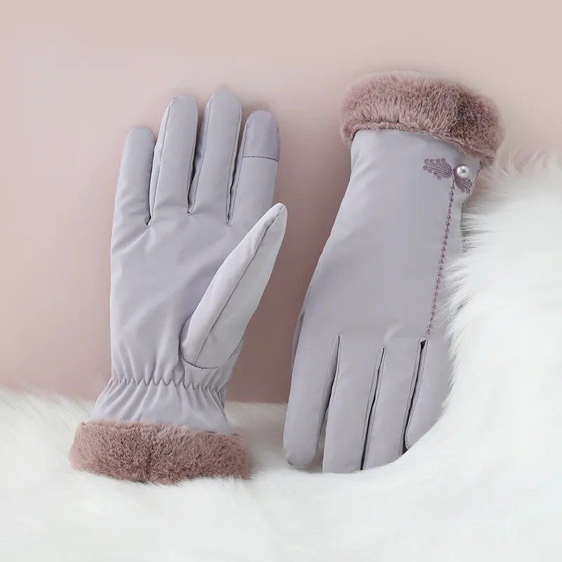 NANJIREN Thickened Warm Gloves Women's-4