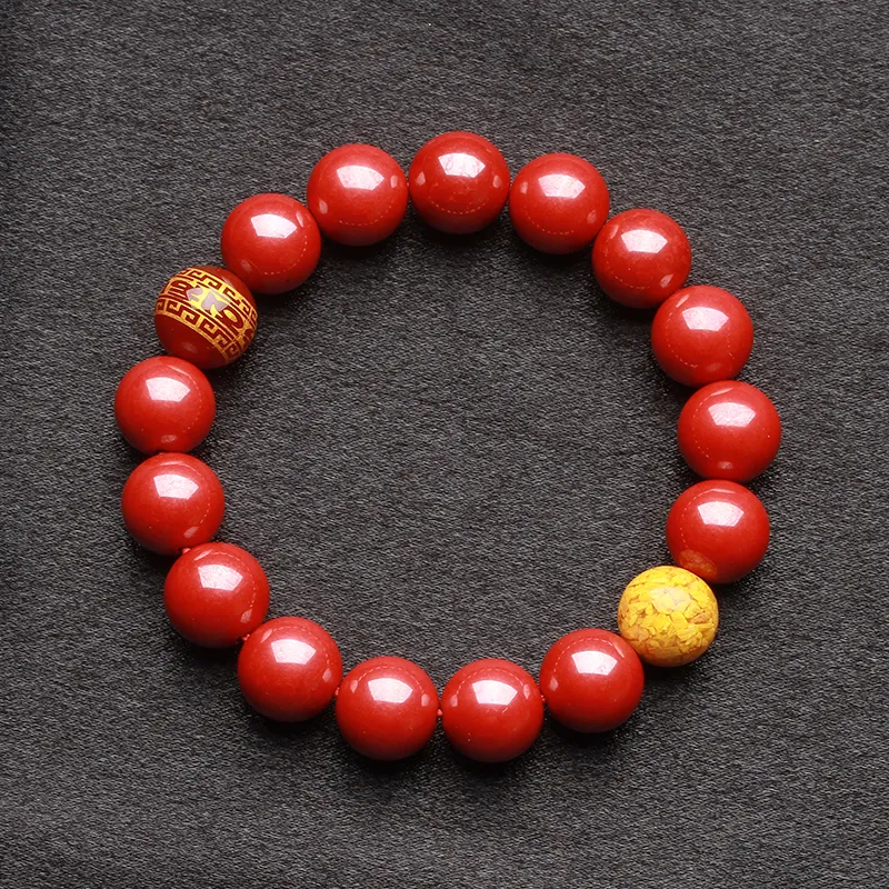 Reiki Reconstructed Cinnabar Bracelets Unisex-1