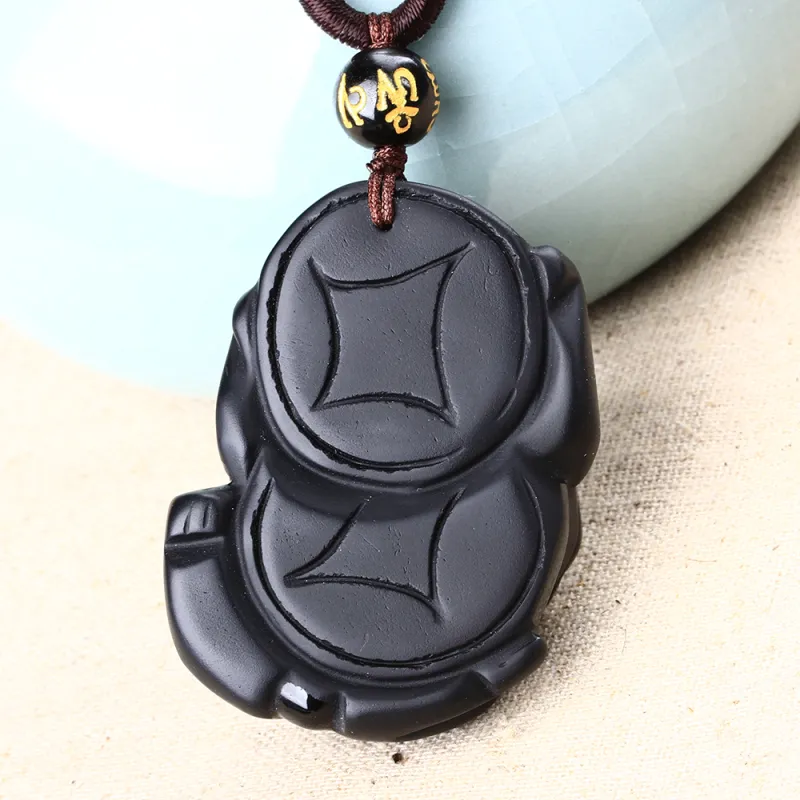Reiki Obsidian Jade Pendants Unisex-3