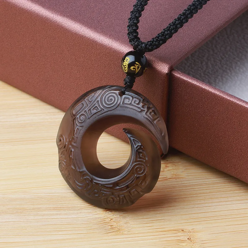 Reiki Obsidian Jade Necklaces Unisex-7