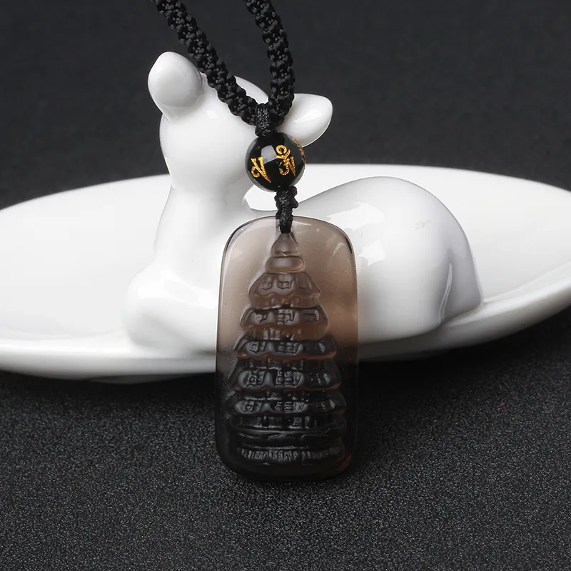 Reiki Obsidian Necklaces Unisex-4
