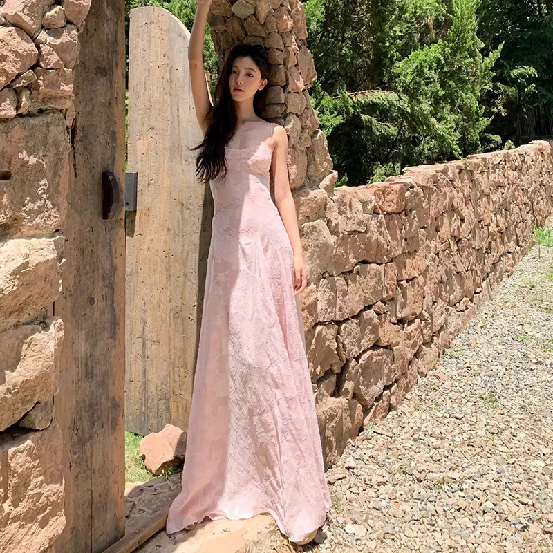 BRASS SCOUT Slip Dresses Women's Pink Shopping Bag-1