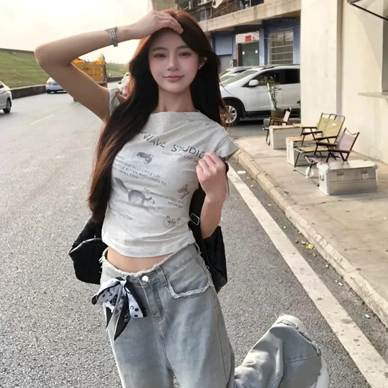 BRASS SCOUT T Shirts Women's Light Gray Shopping Bag-5