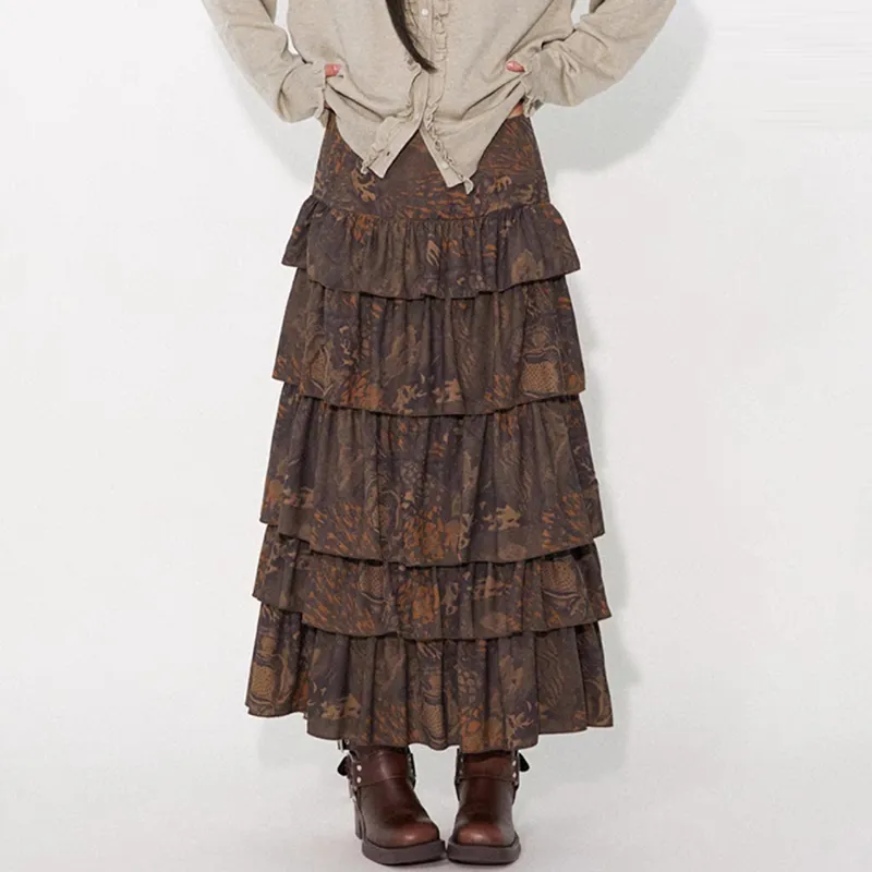 BRASS SCOUT Casual Long Skirt Women's-4