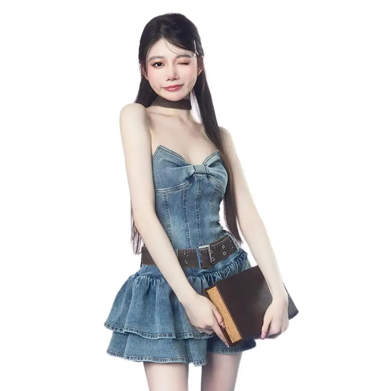 BRASS SCOUT Sleeveless Dress Women's Blue-3