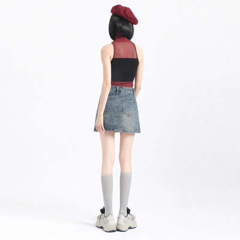 BRASS SCOUT Denim Short Skirts Women's-5