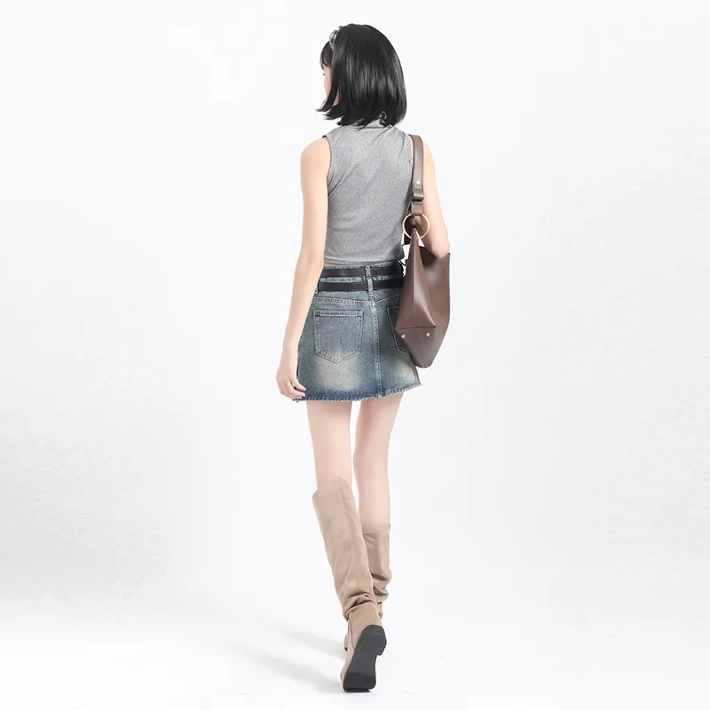 BRASS SCOUT Denim Short Skirts Women's-5