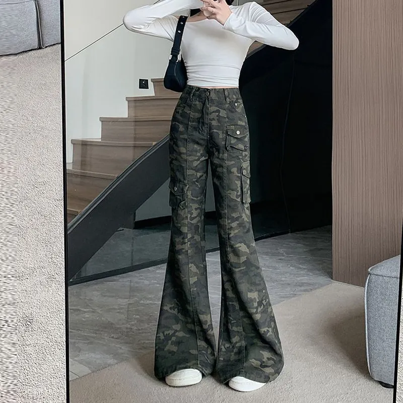 BRASS SCOUT Cargo Pants Women's Camouflage-4