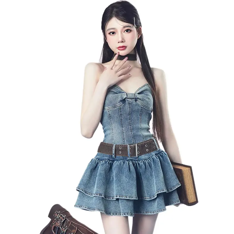 BRASS SCOUT Sleeveless Dress Women's Blue-4