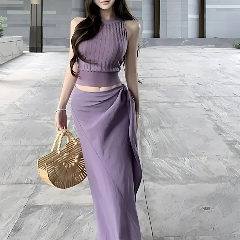 BRASS SCOUT Two Piece Skirt Sets Women's-4