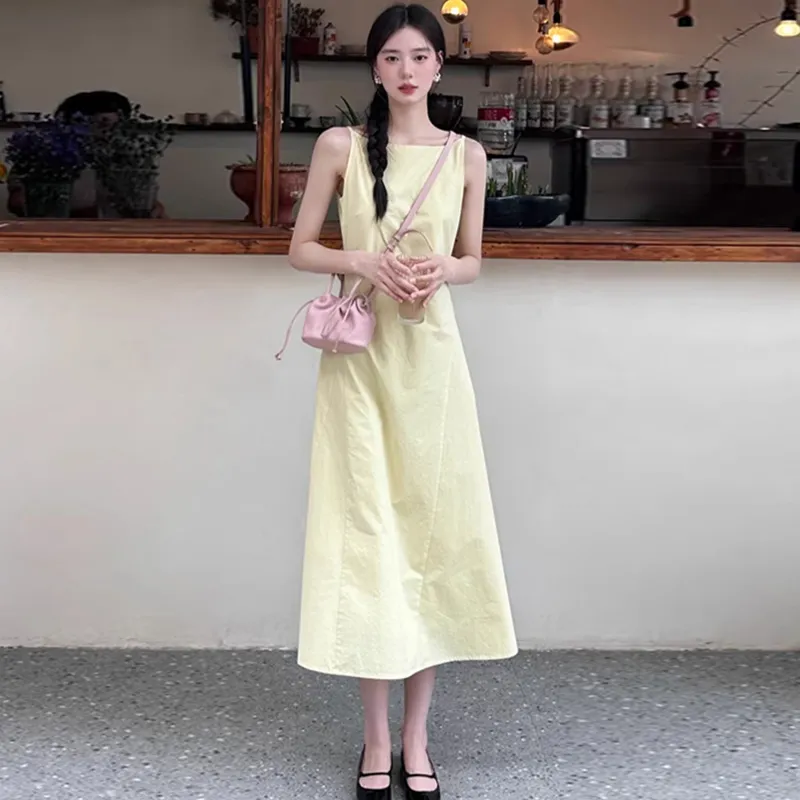 BRASS SCOUT Slip Dresses Women's Yellow Shopping Bag-2