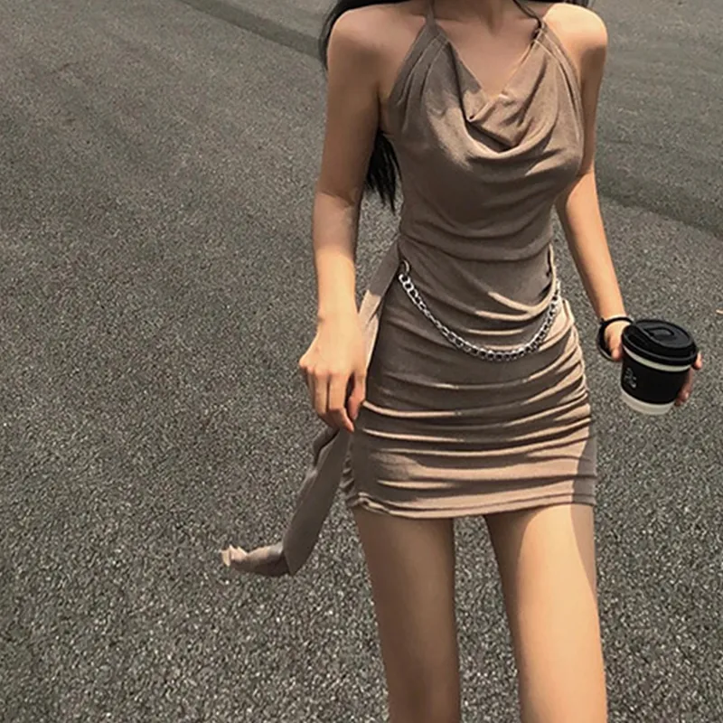 BRASS SCOUT Slip Dresses Women's Coffee Shopping Bag-2