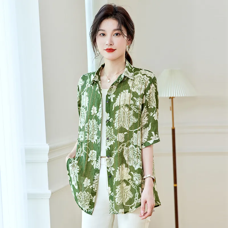 PIERRE CARDIN Shirts Women's Green-2