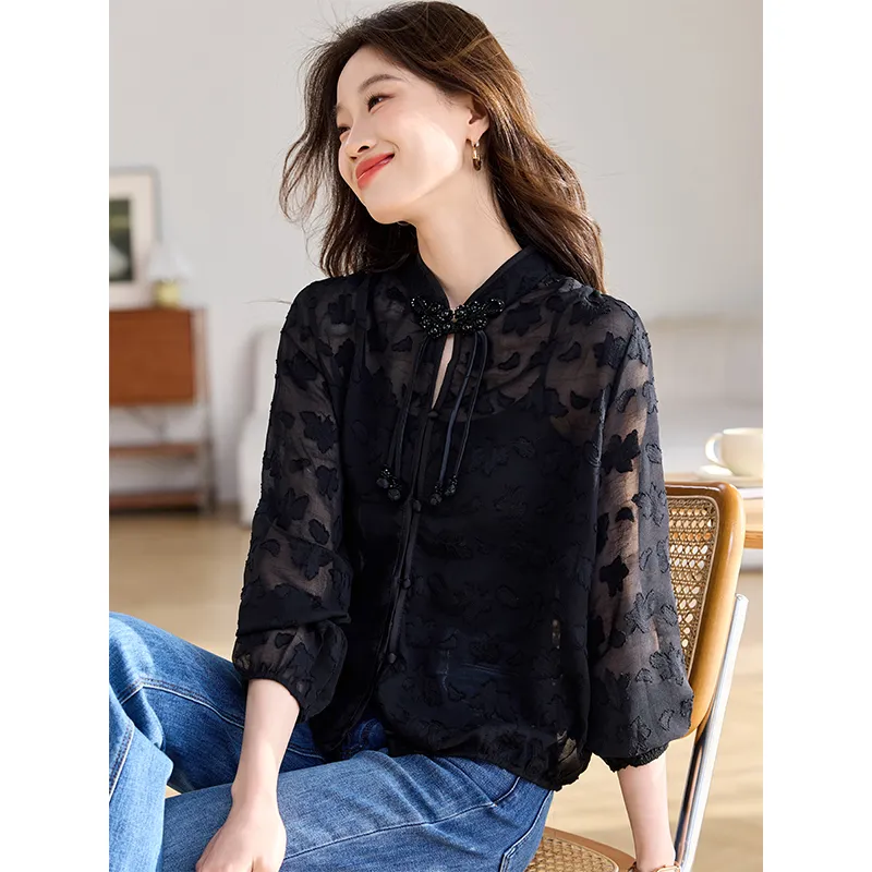 PIERRE CARDIN Chiffon Shirt Women's-5