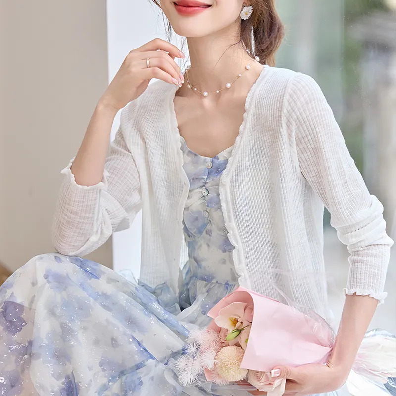 PIERRE CARDIN Knitted Fabric Cardigan Women's-0