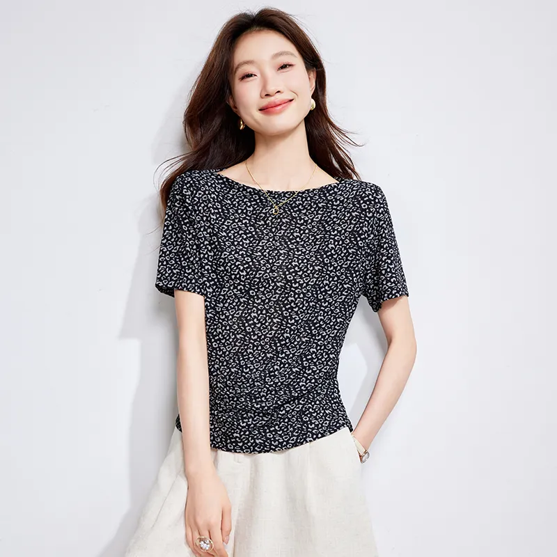 PIERRE CARDIN T Shirts Women's Panther Print-3