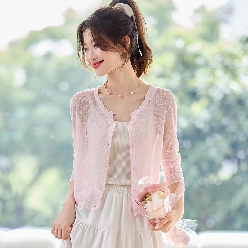PIERRE CARDIN Knitted Fabric Cardigan Women's-7