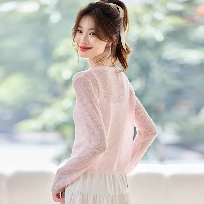 PIERRE CARDIN Knitted Fabric Cardigan Women's-8