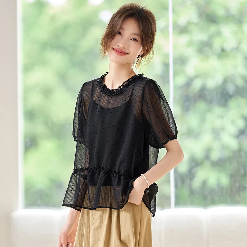 PIERRE CARDIN Chiffon Shirt Women's-4