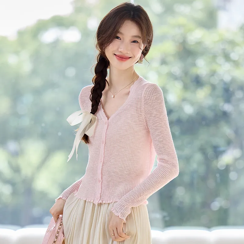 PIERRE CARDIN Knitted Fabric Cardigan Women's-7