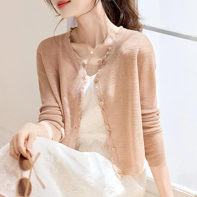 PIERRE CARDIN Knitted Fabric Cardigan Women's-1