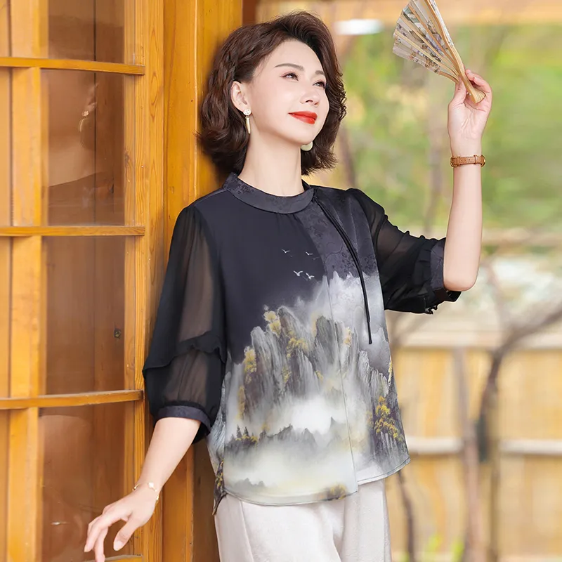 PIERRE CARDIN Chiffon Shirt Women's-2