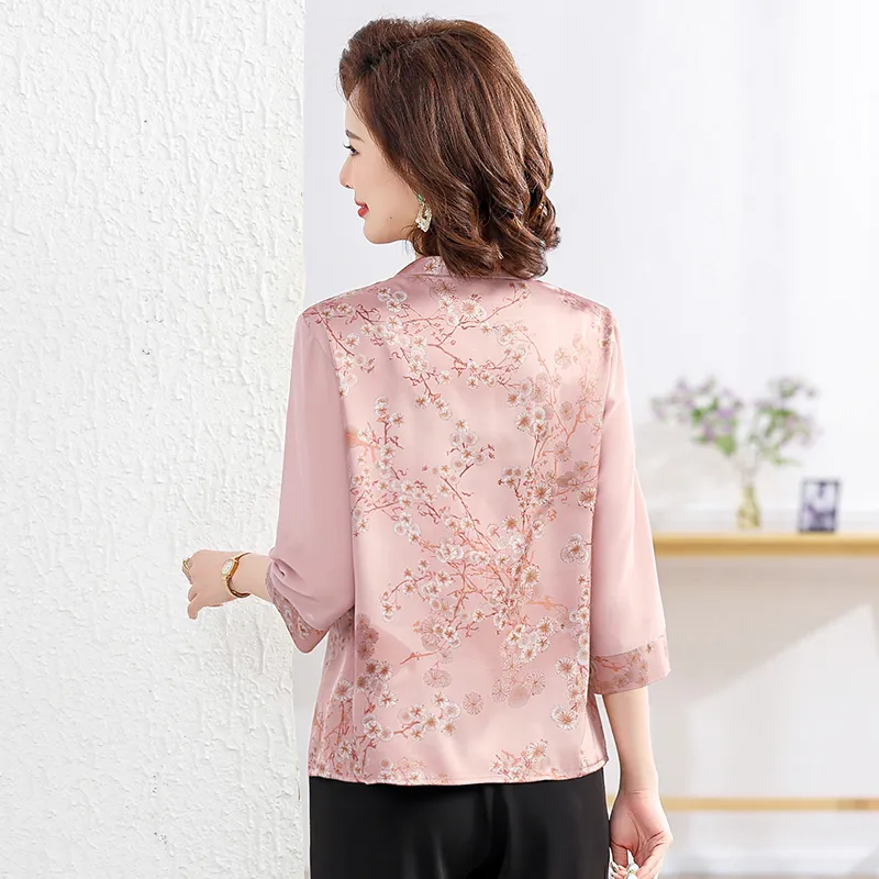 PIERRE CARDIN Chiffon Shirt Women's Pink-4
