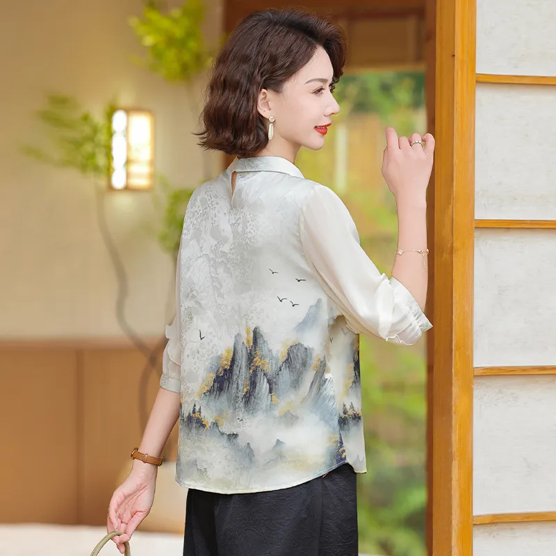 PIERRE CARDIN Chiffon Shirt Women's-8