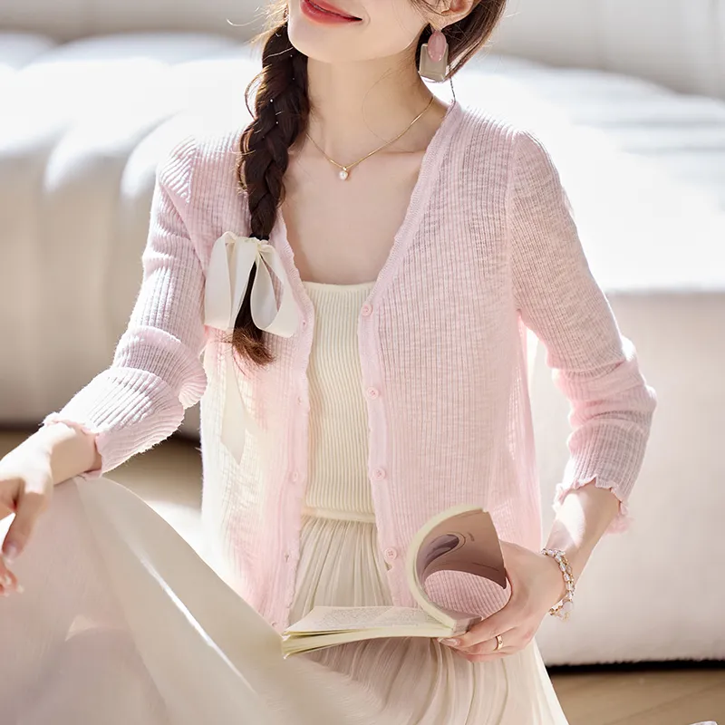 PIERRE CARDIN Knitted Fabric Cardigan Women's-6